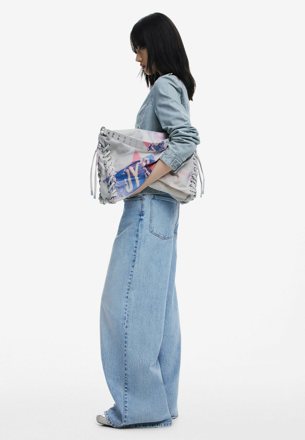 

Сумка-тоут MEDIUM PRINTED SHOULDER Desigual, кремовый