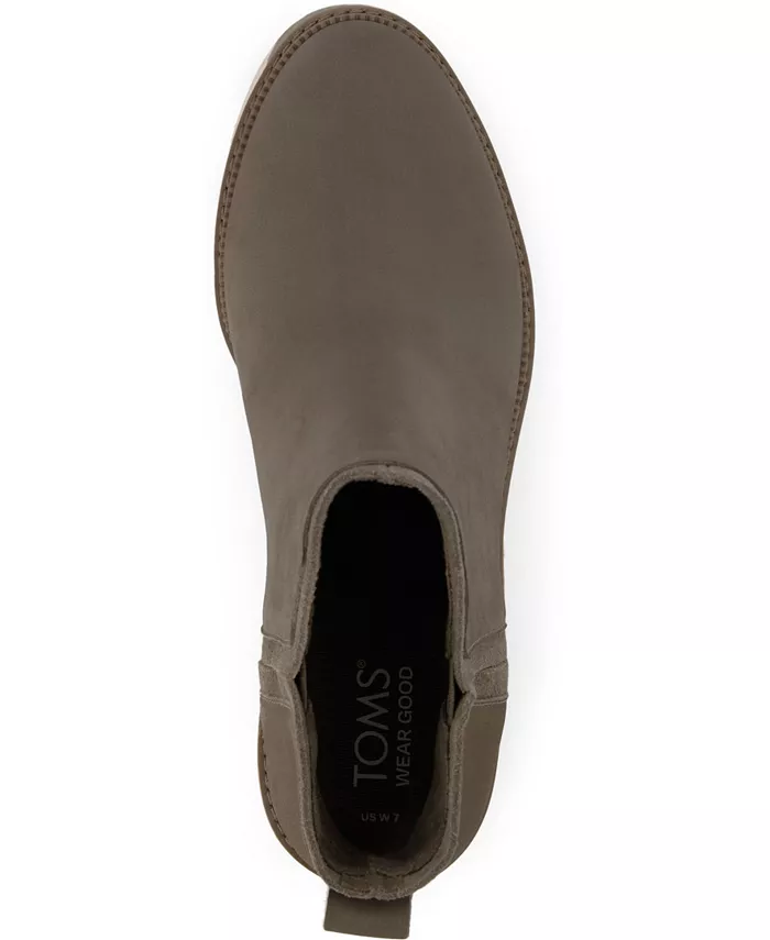 Женские ботильоны Hailey на квадратном каблуке из нубука TOMS, зеленый — фото 4