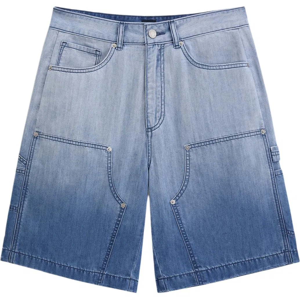 Джинсовые шорты мужские GAP синие выбеленные — фото 3