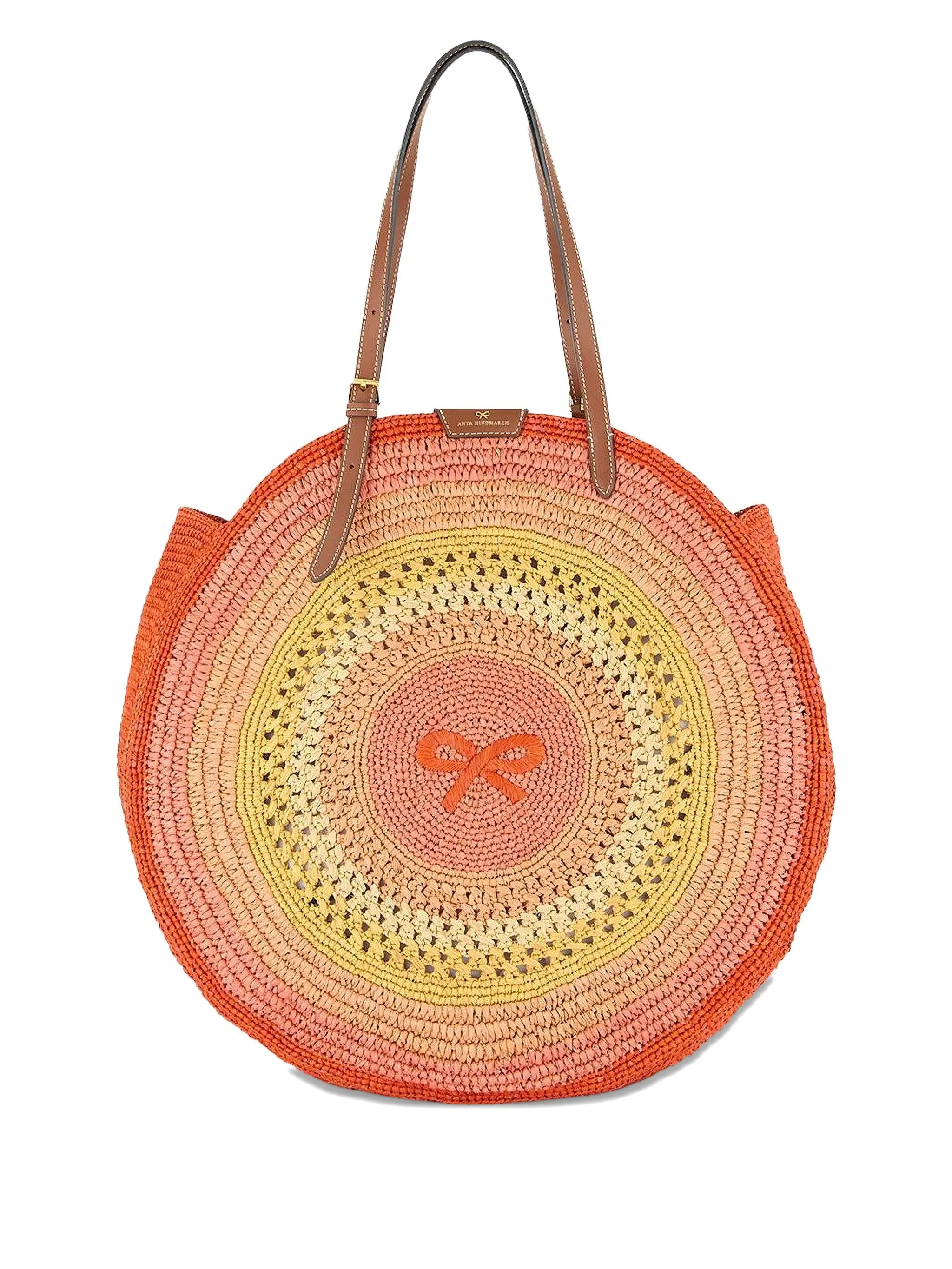 

Круглая сумка-тоут с бантом Anya Hindmarch, оранжевый
