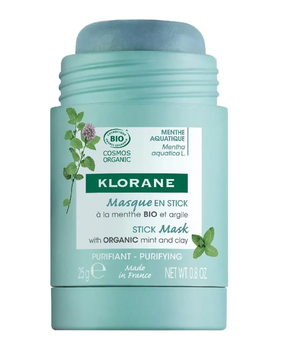 Маска для лица Klorane — Стик с водной мятой БИО и глиной, 25 г