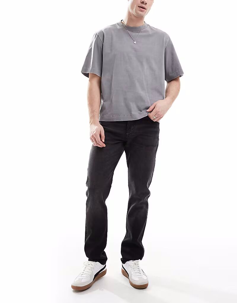 

Узкие прямые джинсы Calvin Klein Jeans черного цвета