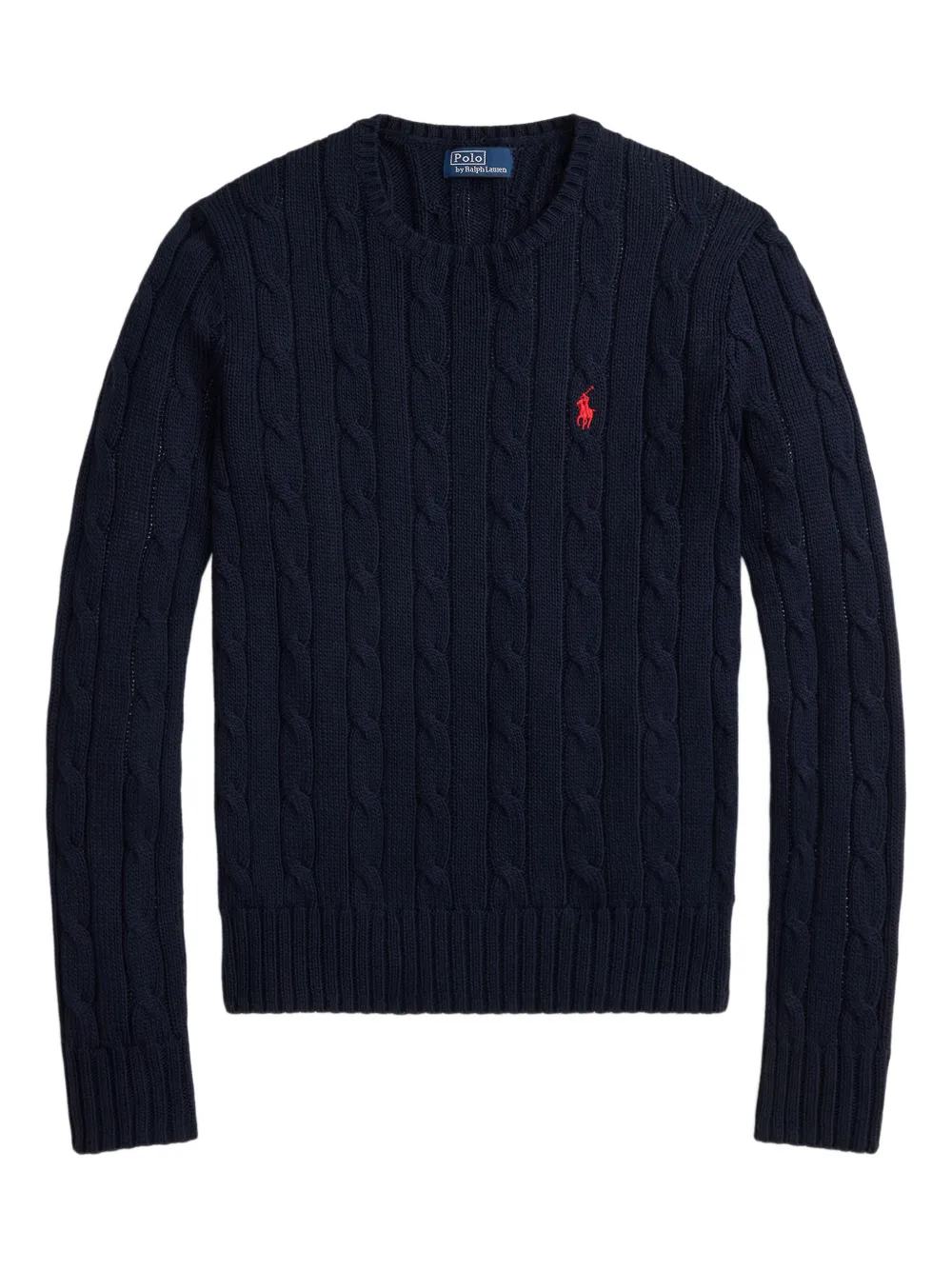 

Свитер фактурной вязки с круглым вырезом POLO RALPH LAUREN, синий