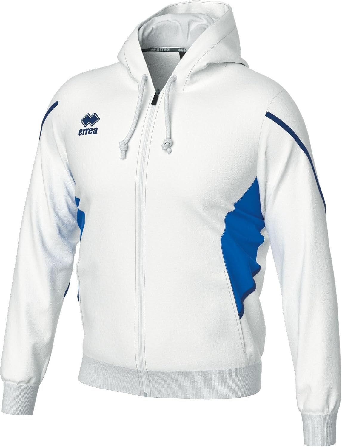 

Худи Errea на молнии, унисекс, боковые карманы, стандартный крой, белый/синий/темно-синий