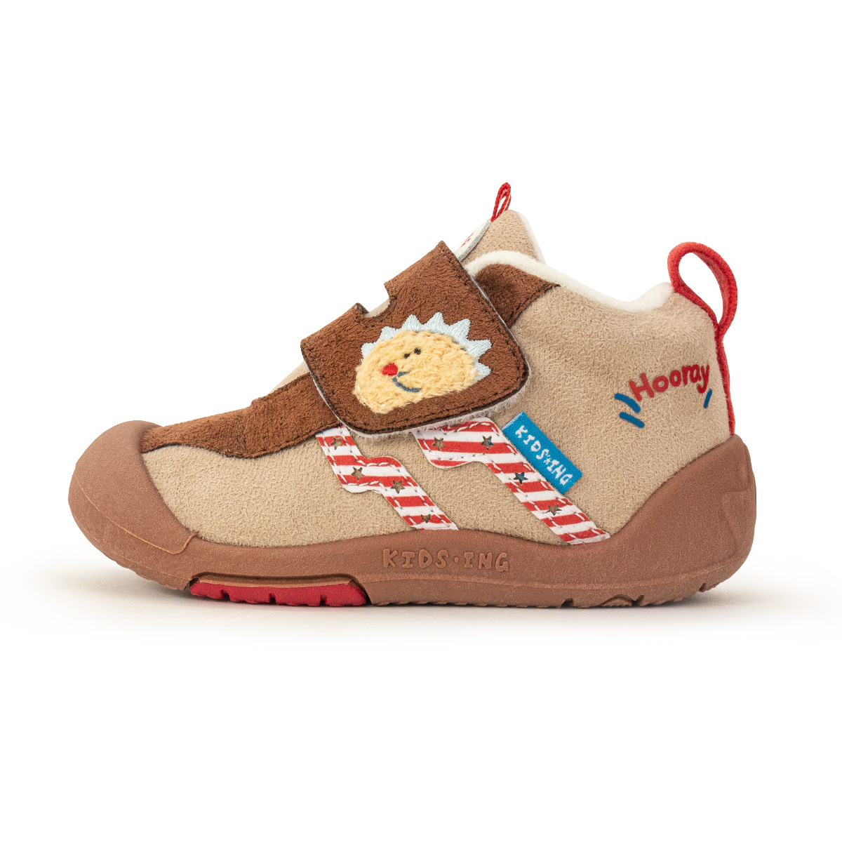 

KIDSING Нескользящие, износостойкие, теплые детские кроссовки средней высоты, коричневые, для детей от 3 до 7 лет