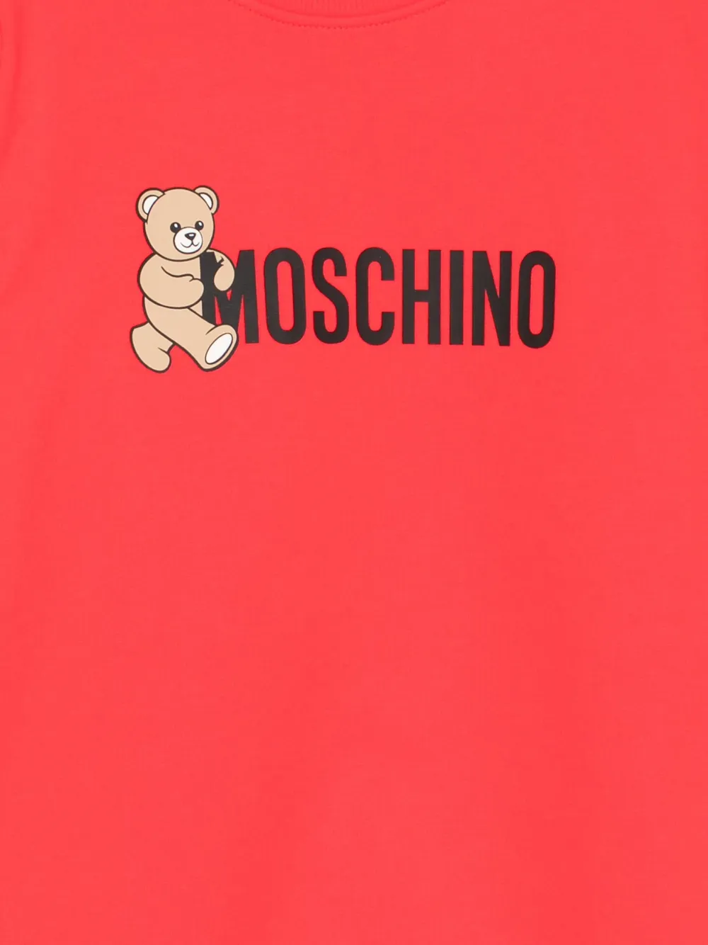 Толстовка с принтом Teddy Bear Moschino Kids, красный — фото 3