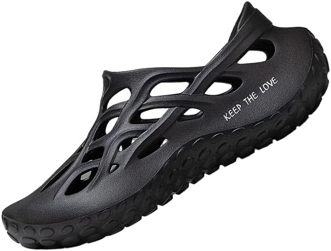 

Мужские стильные сабо без застежек, дышащие, быстросохнущие, с нескользящей подошвой EVA Fmshi, черный