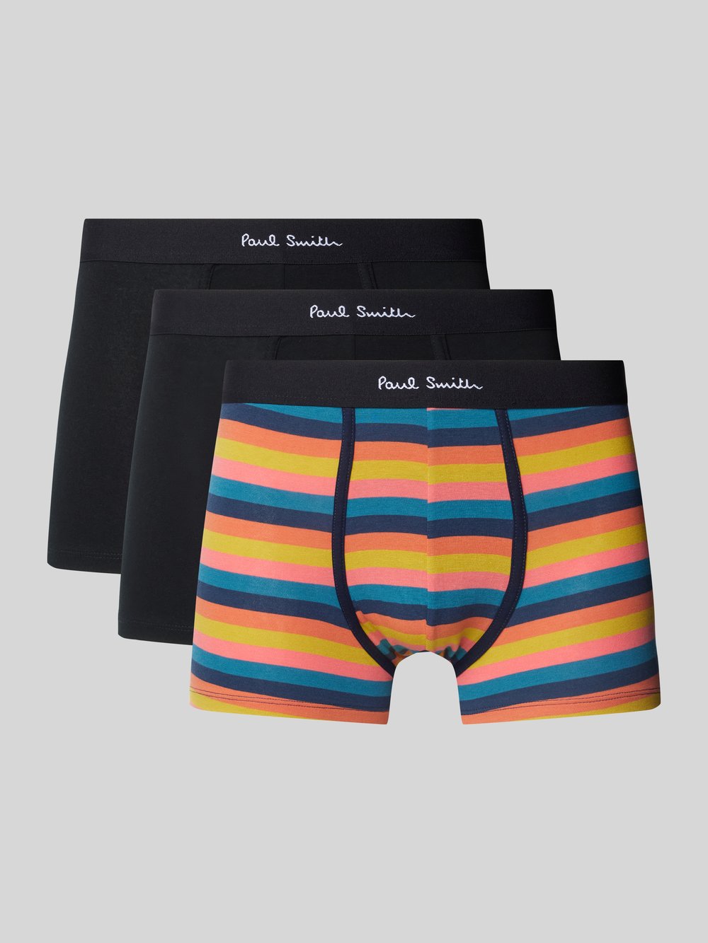 

Боксеры с эластичным поясом и логотипом в упаковке 3 шт PAUL SMITH, черный