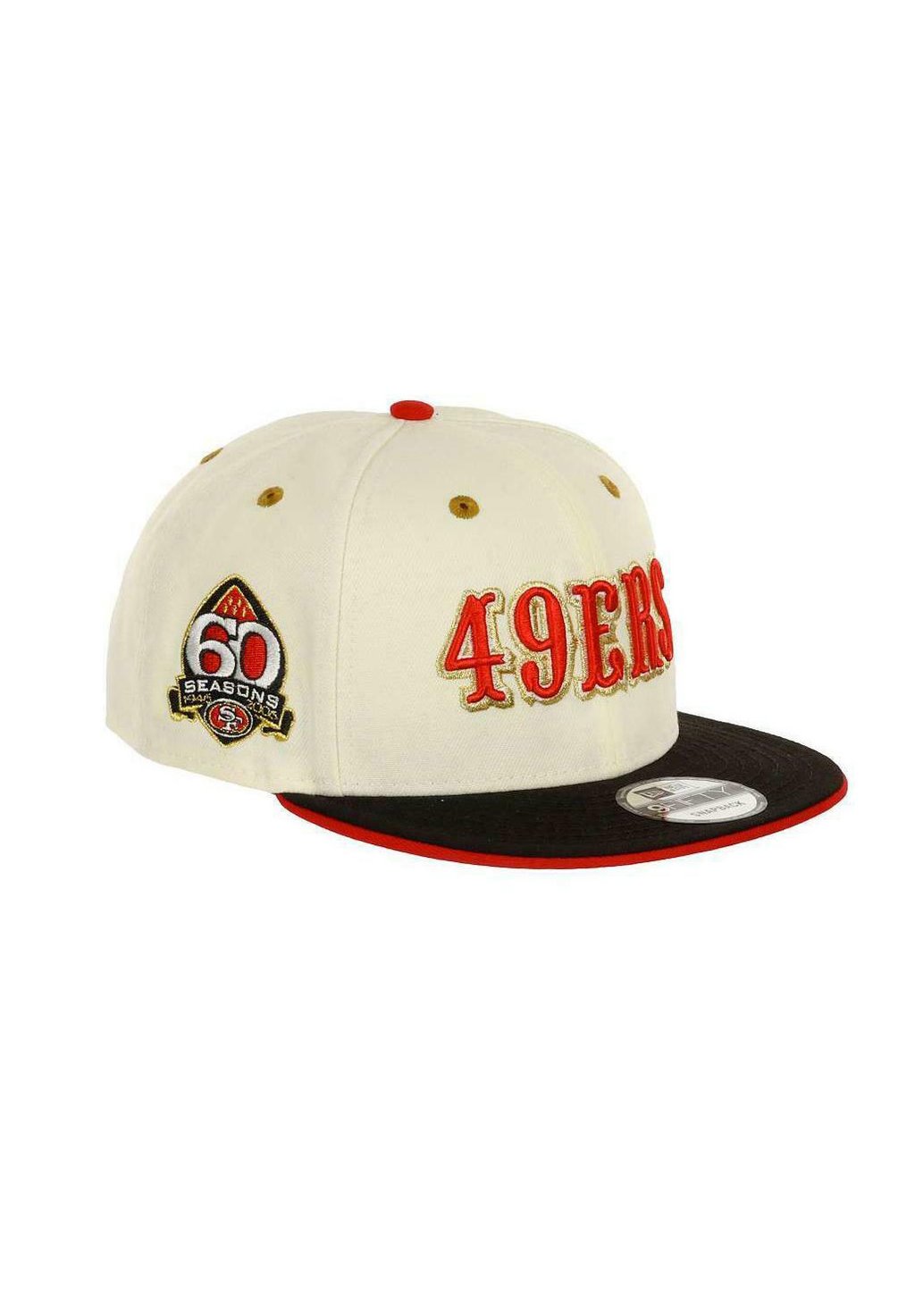 

Бейсболка SAN FRANCISCO 49ERS 60 SEASONS SIDEPATCH CHROME 9FIFTY SNAPBACK New Era, цвет weiss