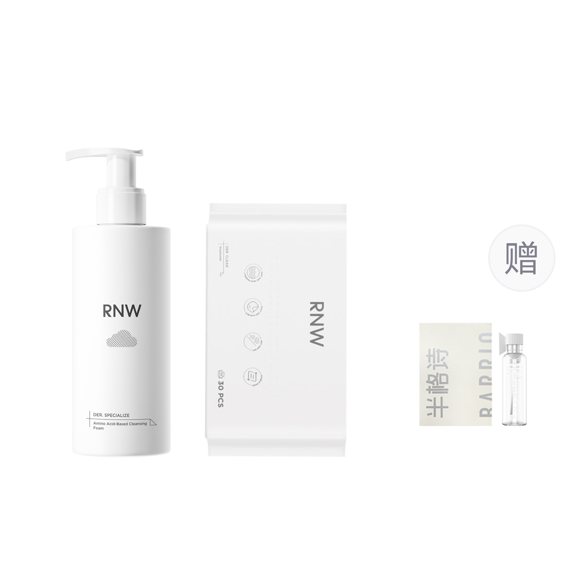 

Набор для глубокого ухода за кожей: пенка для умывания с аминокислотами и мягкие полотенца для лица, увлажняющее очищение RNW
