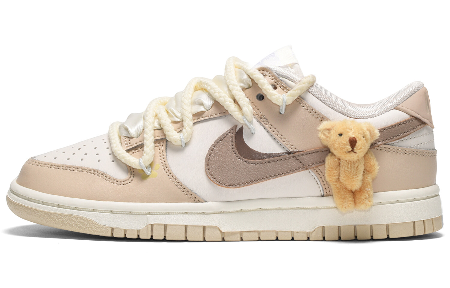 

Кроссовки Nike Dunk Skateboard Shoes Women's Low-Top Beige Brown