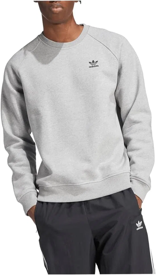 Толстовка Adidas Essentials с круглым вырезом, мужская, повседневная - Grey — фото 2
