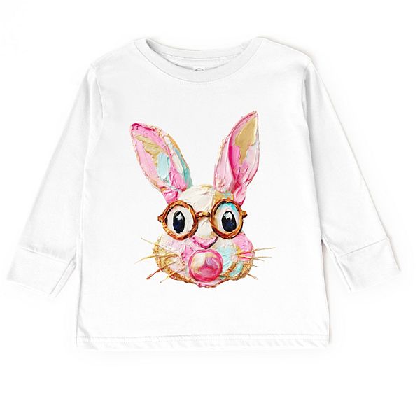 

Футболка с длинным рукавом Bunny face textured paint The Juniper Shop, White