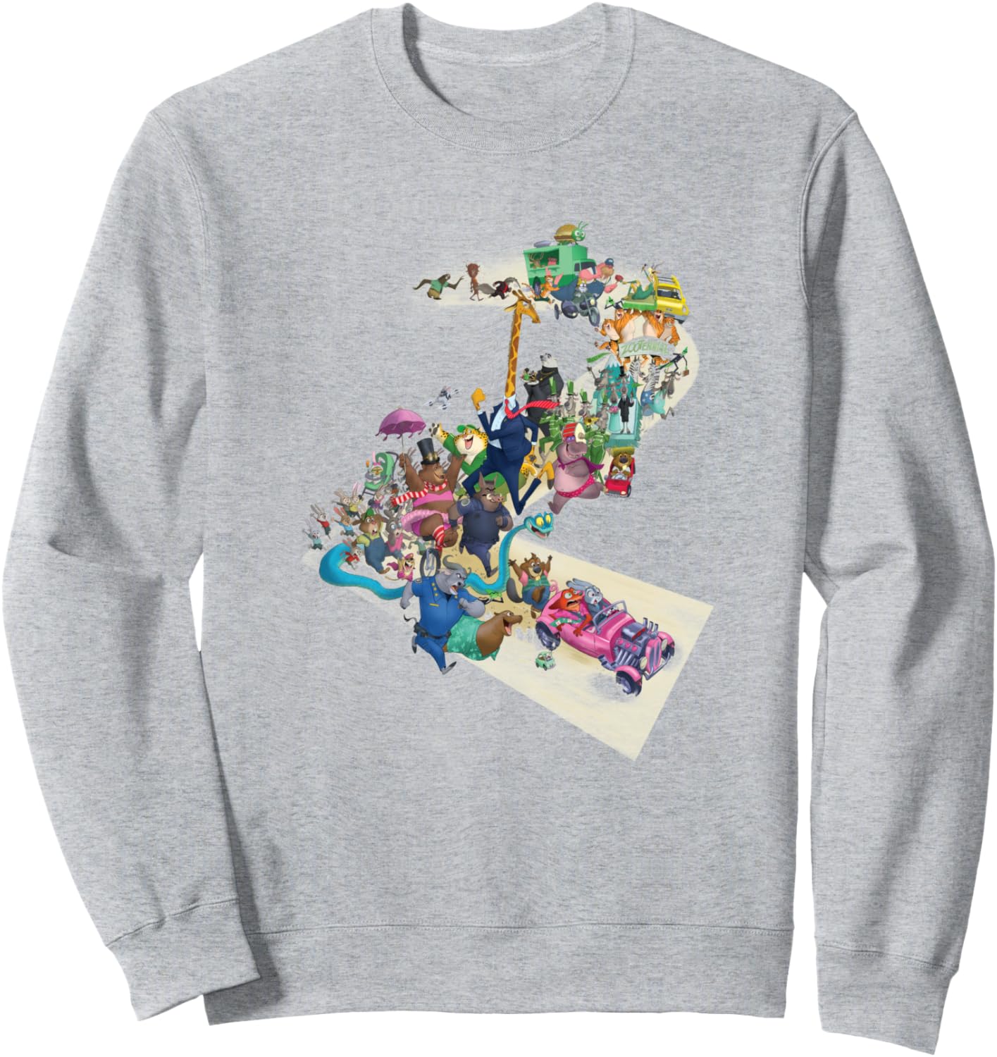 

Толстовка с изображением персонажей мультфильма «Зверополис 2» из мультфильма «Зверополис» Disney, серый