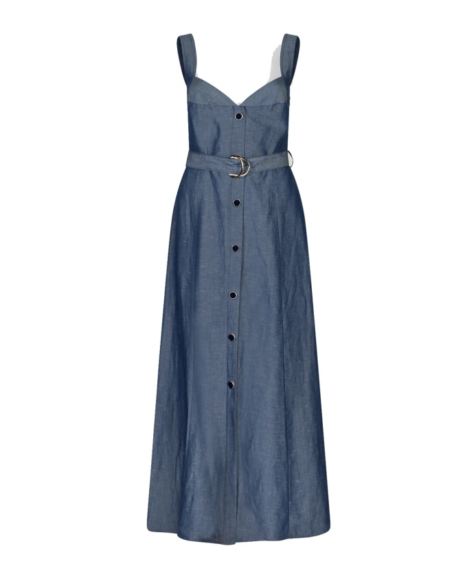 

Длинное платье с вырезом в форме сердца Liu Jo, синий