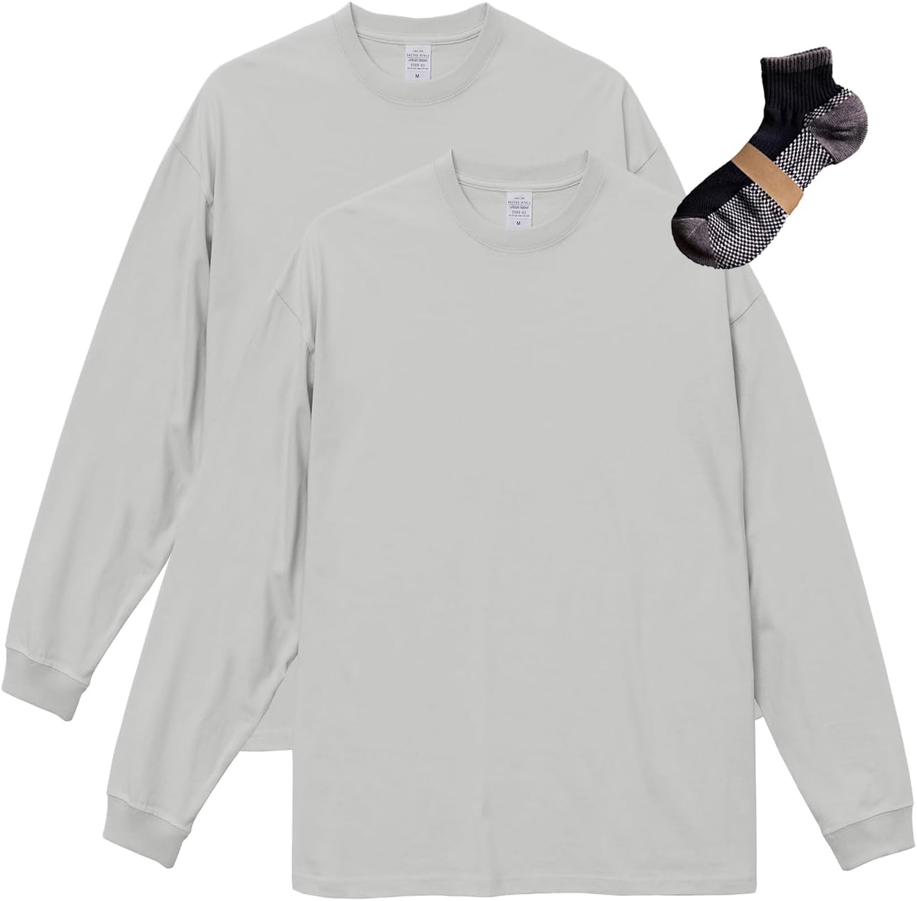 

Мужская футболка с длинным рукавом United Athle 550901 с крупным силуэтом, вес 5,6 унций, морозно-серый