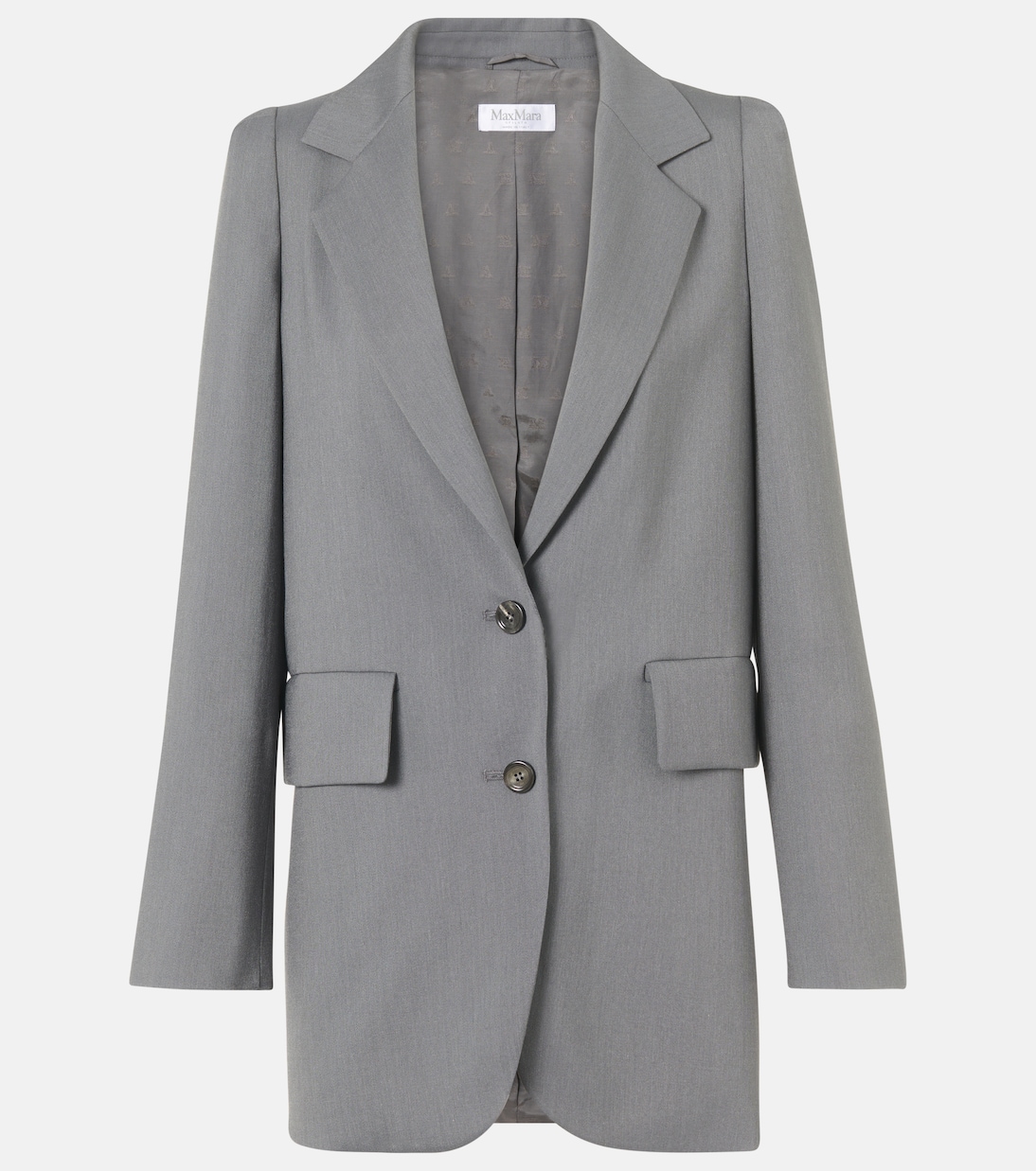 

Блейзер из шерсти, мохера и шелка Эбриди Max Mara, Acciao