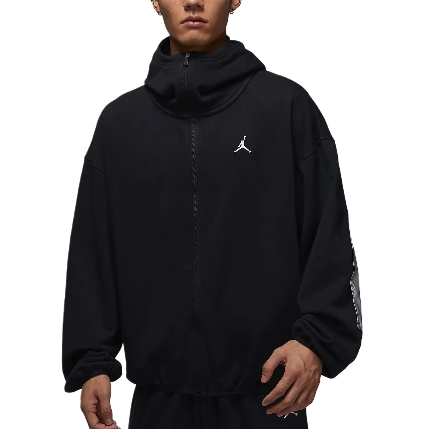 

Бруклинский мужской худи на молнии Hike Mike Jordan, черный/army хаки/metallic серебряный