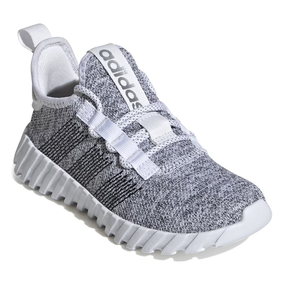 

Детская беговая обувь Kaptir Flow Adidas для маленьких/больших детей, white/black/silver metallic