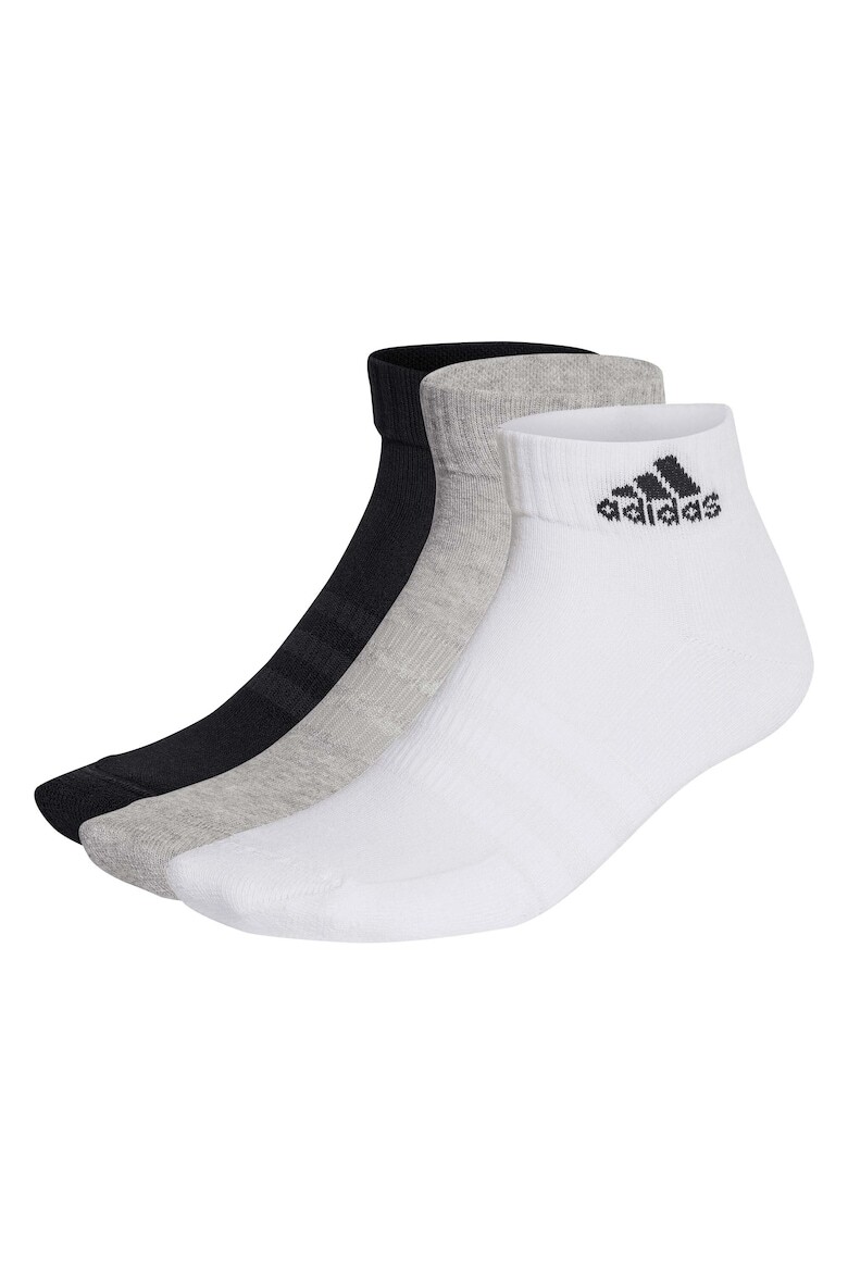 Короткие носки с логотипом - 3 пары Adidas, черный