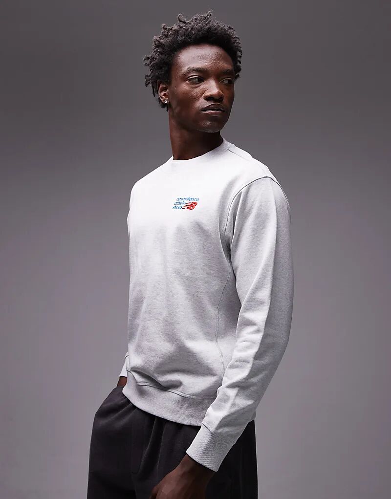 

Толстовка New Balance Athletics премиум-класса с логотипом цвета пепельно-лилового цвета