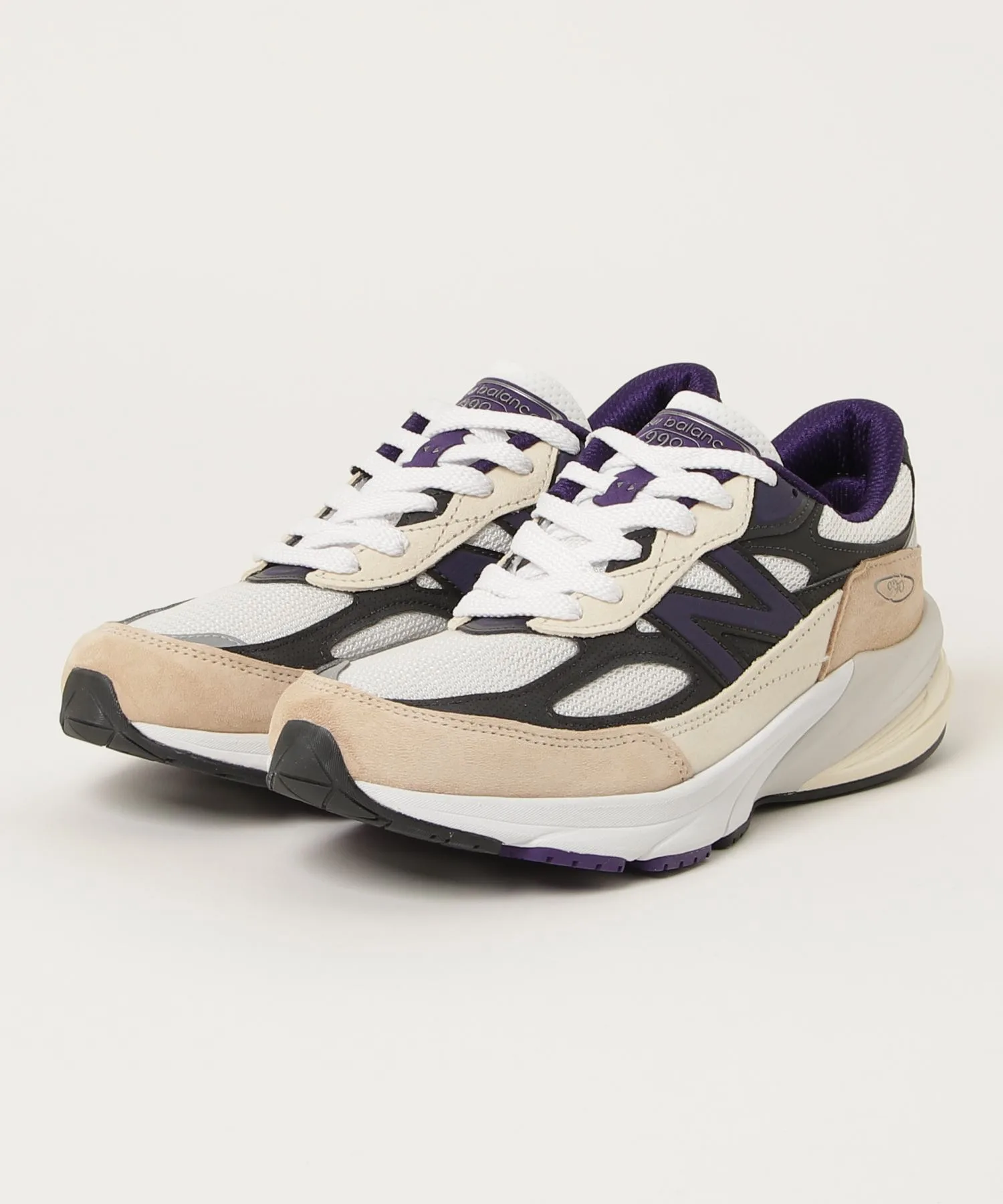 Мужские кроссовки New Balance U990 WB6 White/Black Plum