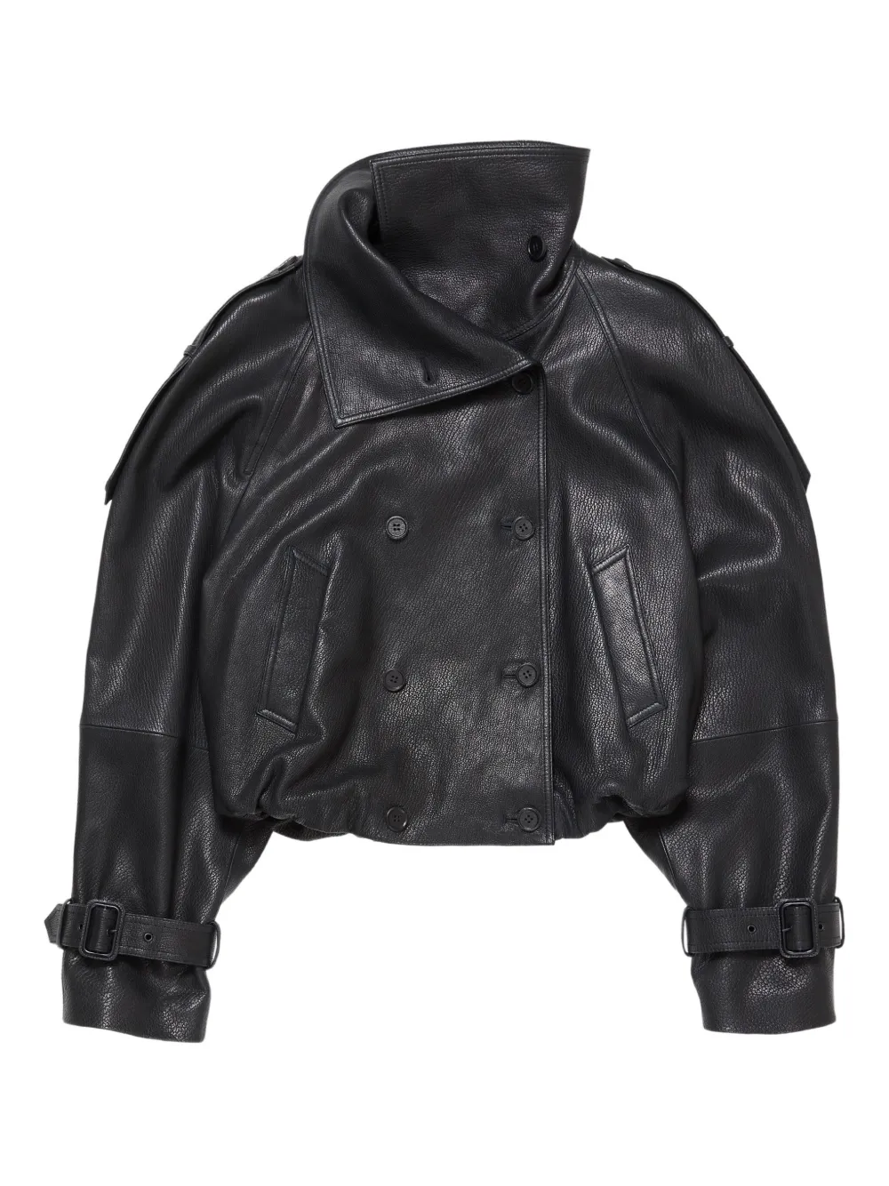 

Двубортная куртка с пряжками на манжетах Acne Studios, черный