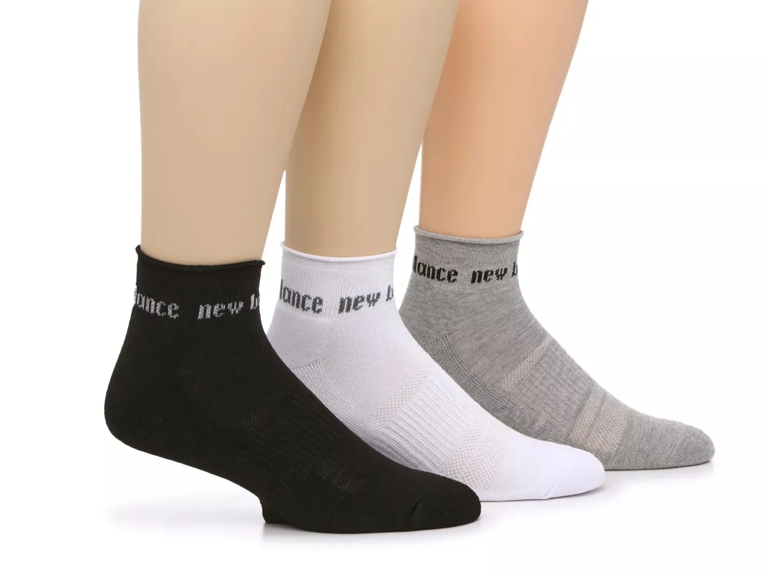 

Женские носки New Balance Cushion – 3 пары, белые/черные/серые