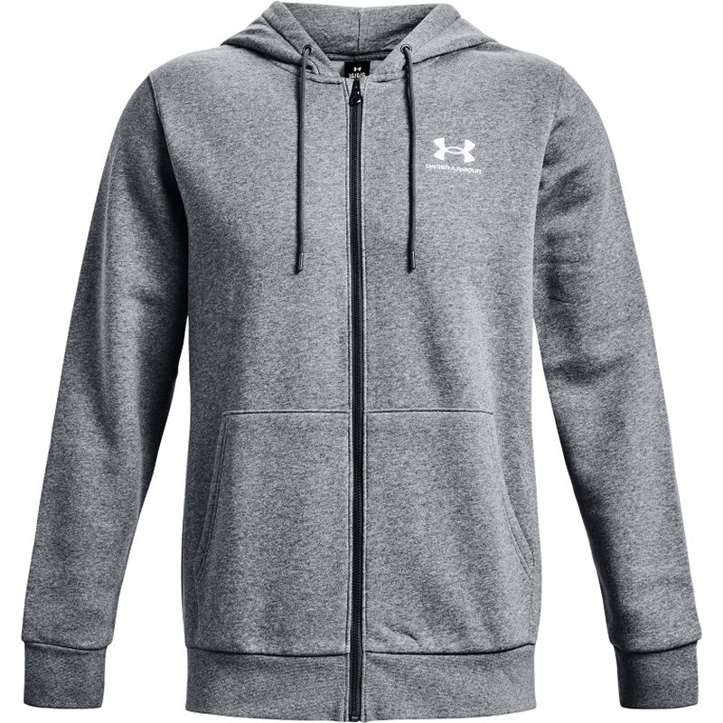 

Толстовка с капюшоном ua essential flice fz hood Under Armour, серый