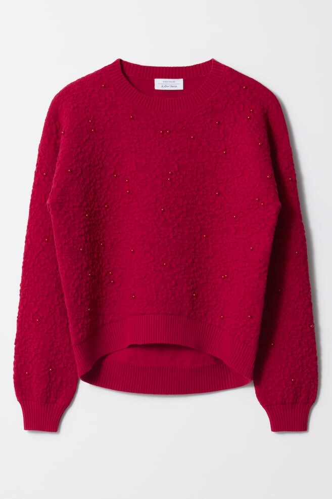 

Структурированный жаккардовый свитер & Other Stories, красный
