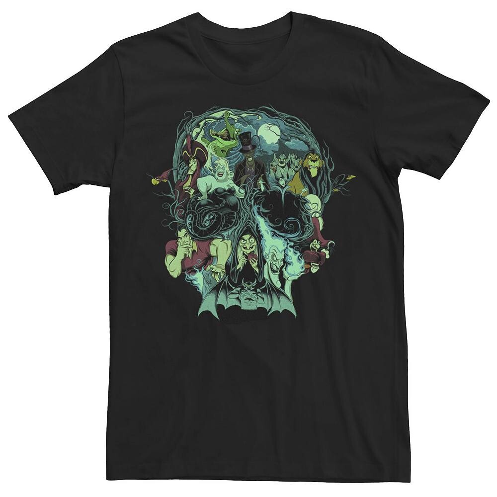 

Мужская футболка Disney's Villains Skull Mashup, черный