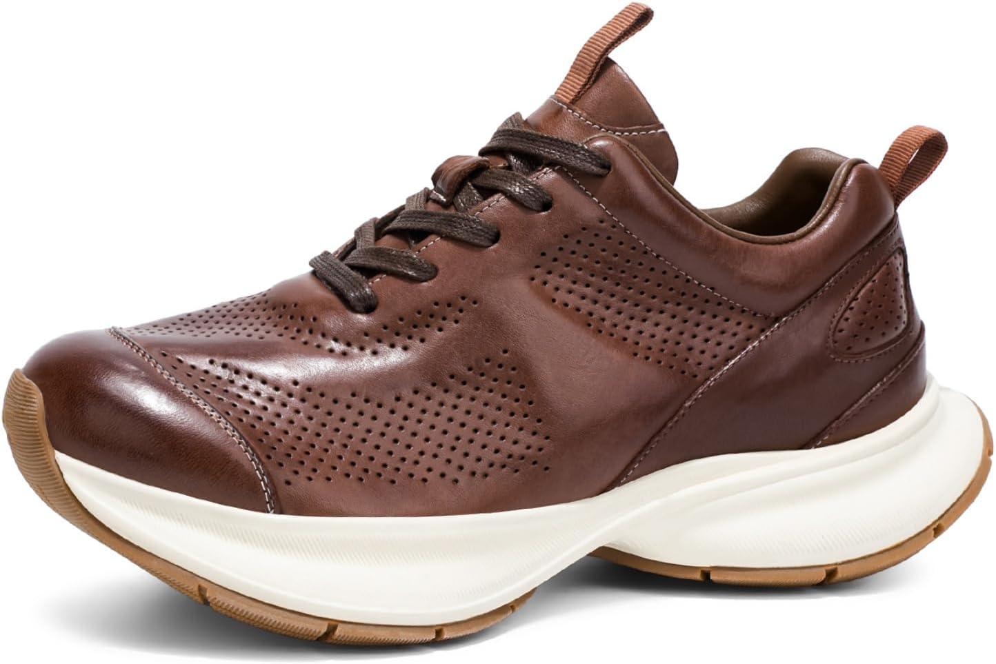 

Мужские кожаные кроссовки на платформе с амортизацией Yrzhgdl, коричневый