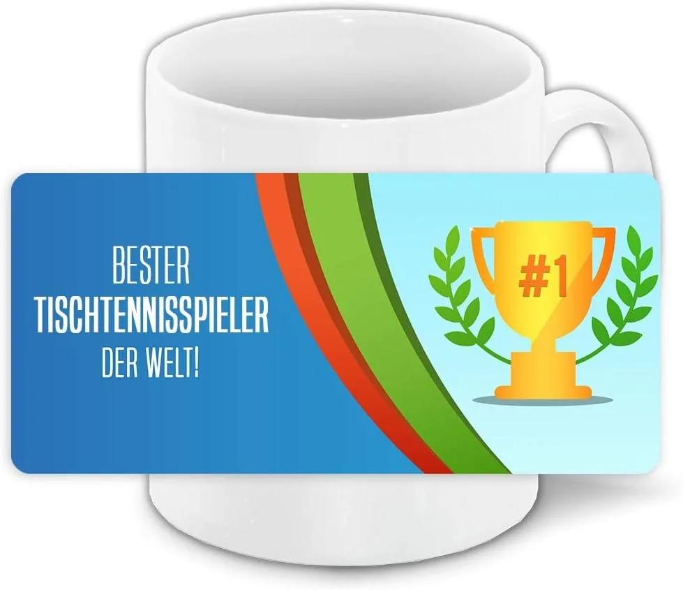Кружка с именем "Bester Tischtennisspieler der Welt" керамическая детская Eurofoto