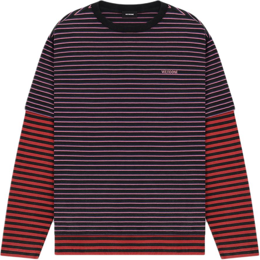 

WE11DONE SS26 Футболка Unisex Pink Crew Neck Straight Fit, Розовый, WE11DONE SS26 Футболка Unisex Pink Crew Neck Straight Fit