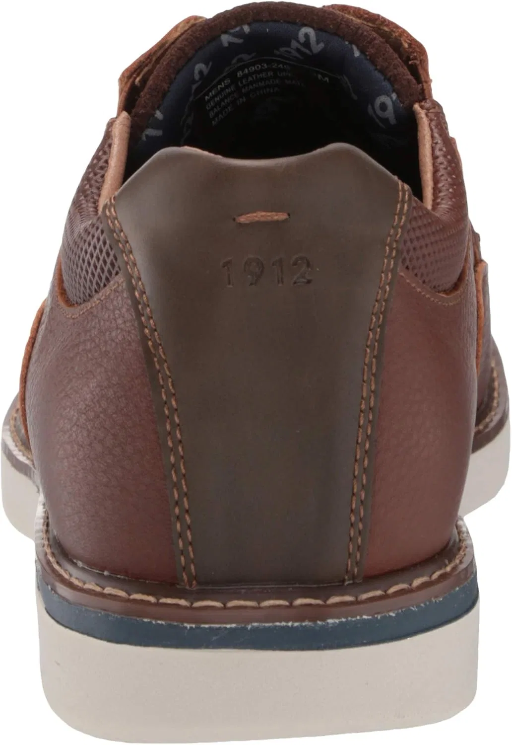 Мужские кожаные оксфорды Nunn Bush Bayridge с гладким носком и шнуровкой, модель Plain Toe, Brown Multi-Coloured — фото 3