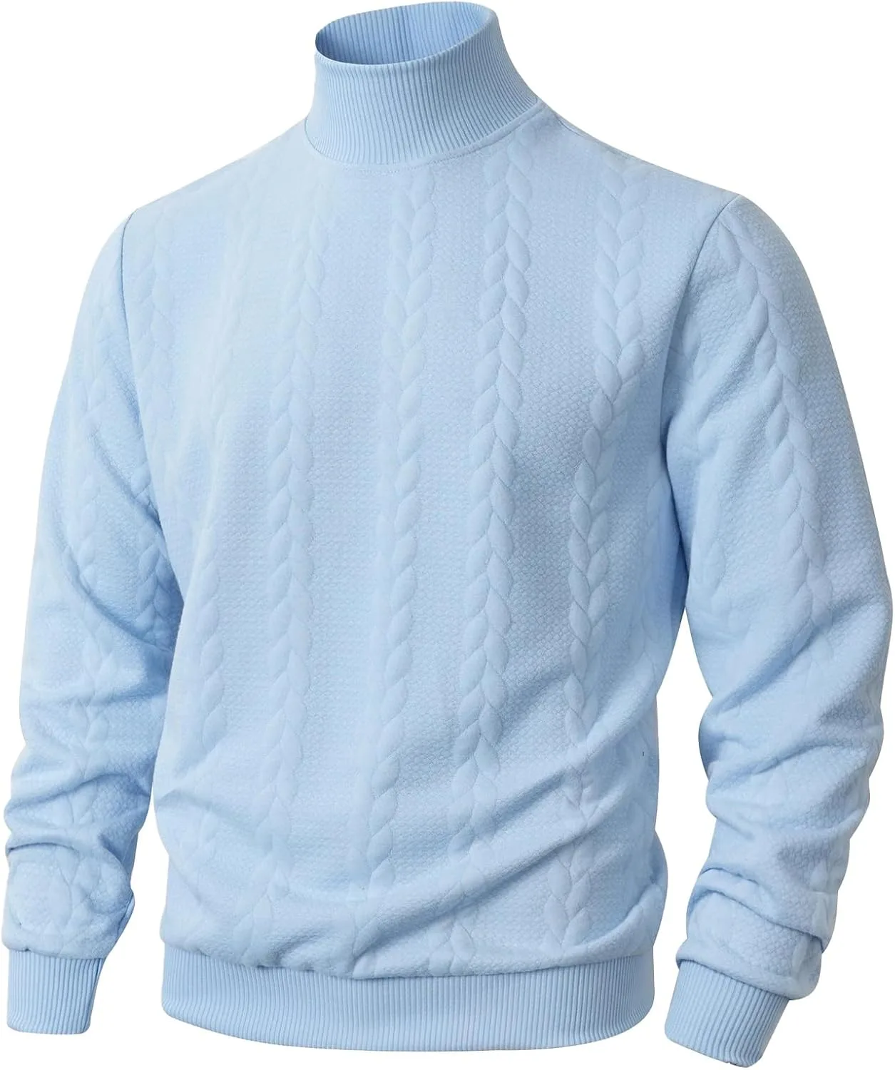 

Мужской свитер с воротником, модный однотонный кабельный джемпер с длинными рукавами GHTRHSB