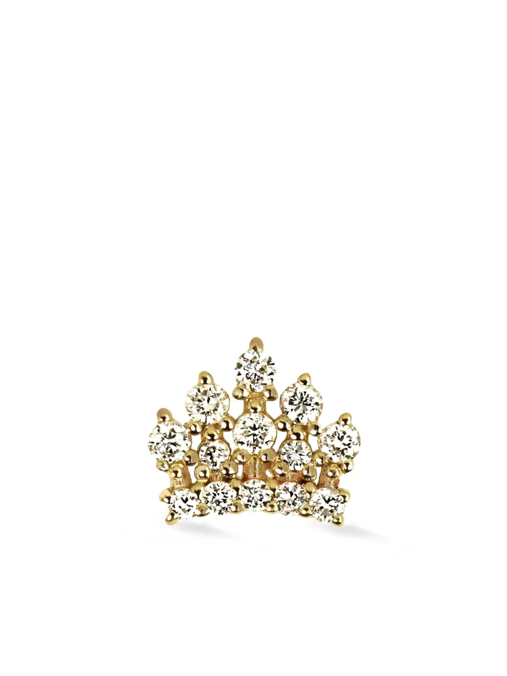 

Серьга-гвоздик Royal Crown из желтого золота с бриллиантами Lark & Berry, золотой