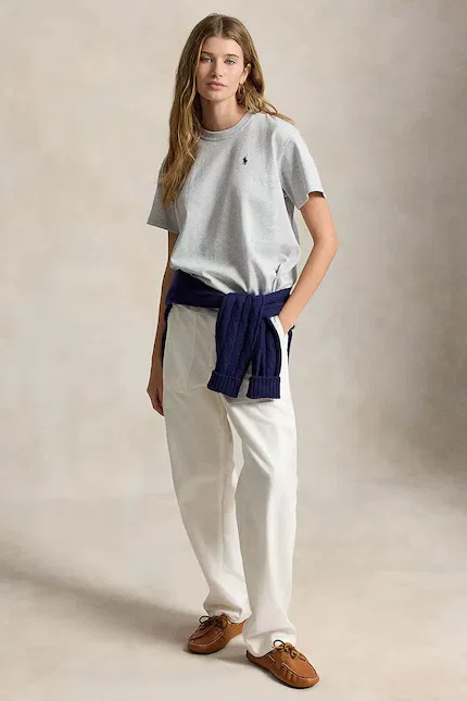 Футболка с коротким рукавом меланжевая Polo Ralph Lauren, серый — фото 3