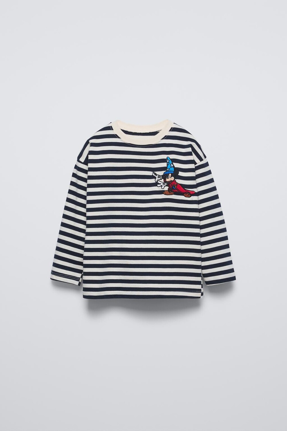 

Футболка в полоску с микки маусом fantasia disney ZARA, экрю