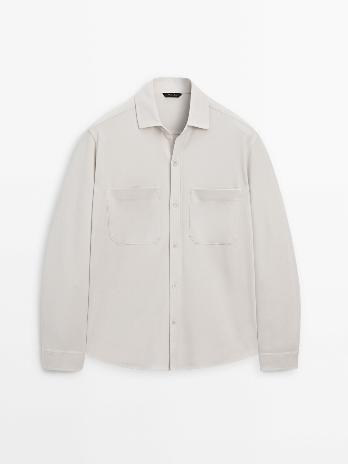 

Куртка-рубашка из легкого 100% хлопка Massimo Dutti, белый