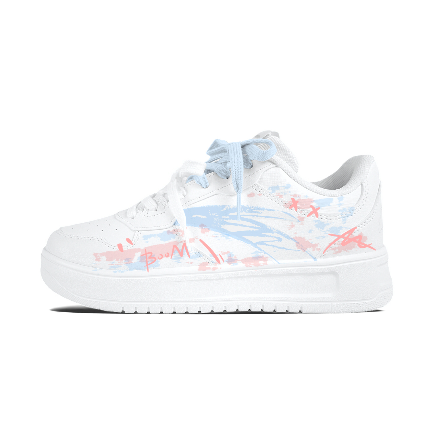 

ANTA Легкие синие кроссовки для скейтбординга Easy Graffiti Blue Hook с защитой от истирания, противоскользящей подошвой и низким верхом, унисекс