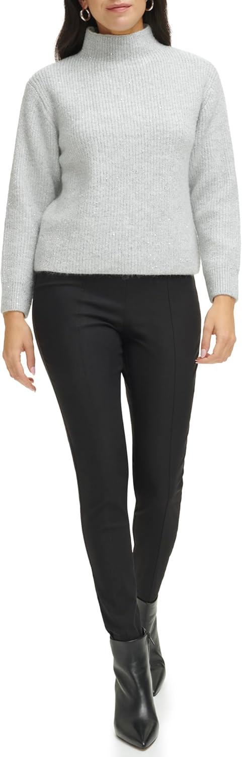 

Женский свитер Calvin Klein с длинным рукавом и пайетками, Heather Dove