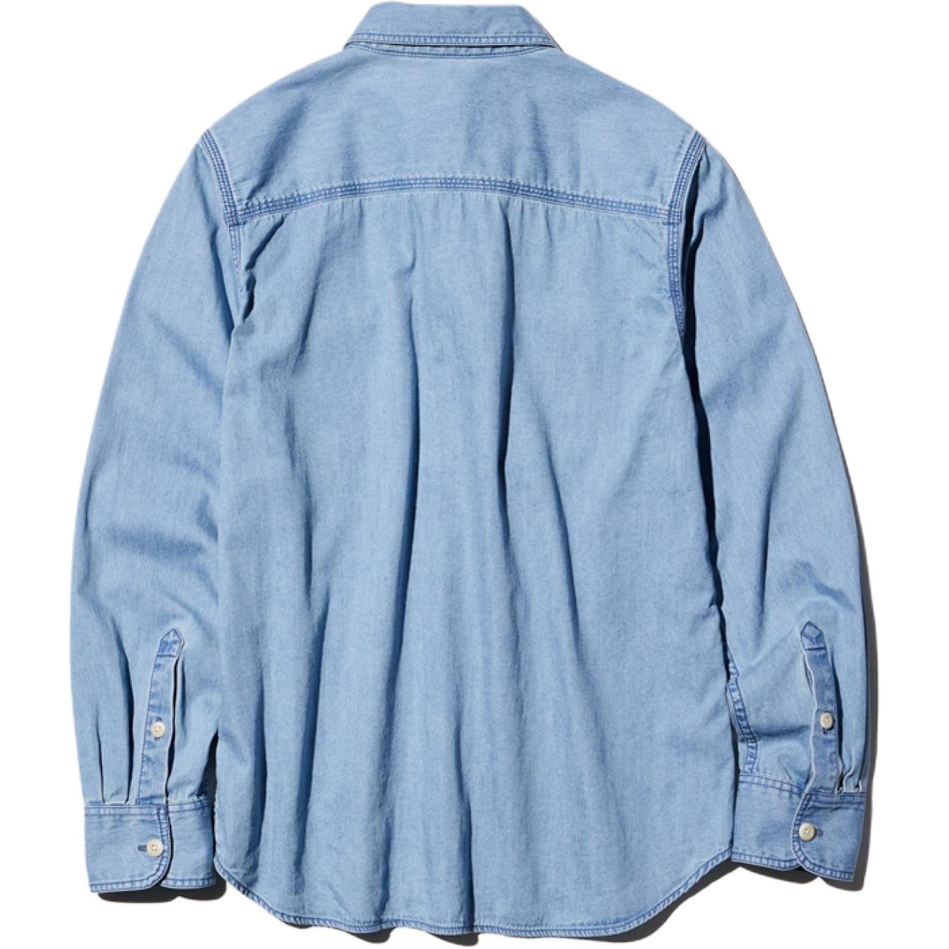 UNIQLO Женская рубашка розовая/голубая — фото 2