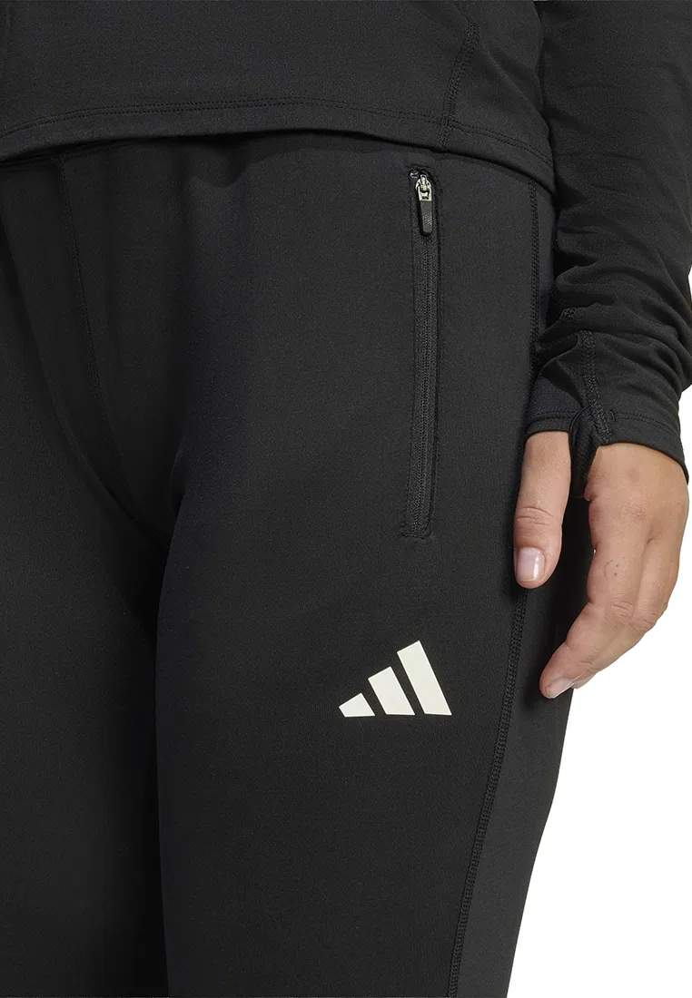 Тренировочные брюки, прямые, модель Iconic Running Pant, Adidas, черный — фото 3