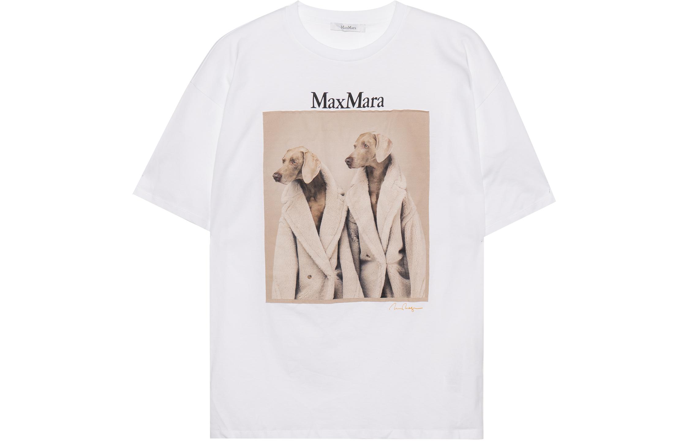 

Футболка Wegman Printed Crewneck MaxMara, белый (в коробке)