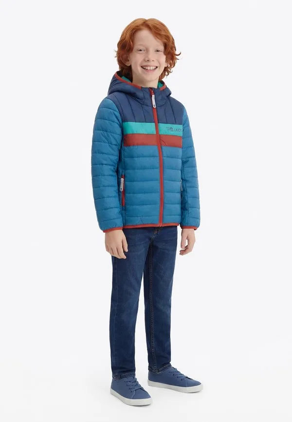 Куртка для активного отдыха eikefjord Trollkids, Summernight Blue/Mystic Blue/Red Clay/Blue Coral