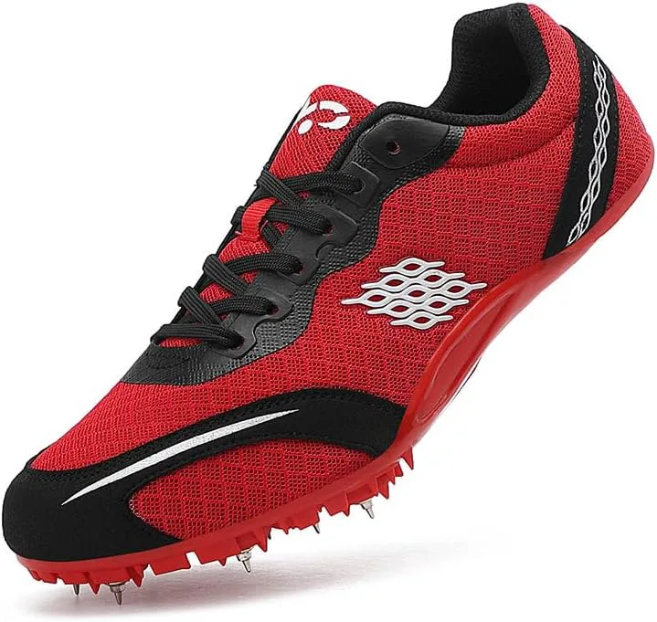 

Беговые шиповки для мужчин Профессиональная обувь для стадиона и трека Дышащие кроссовки для бега и прыжков в высоту DEORUMN, красный
