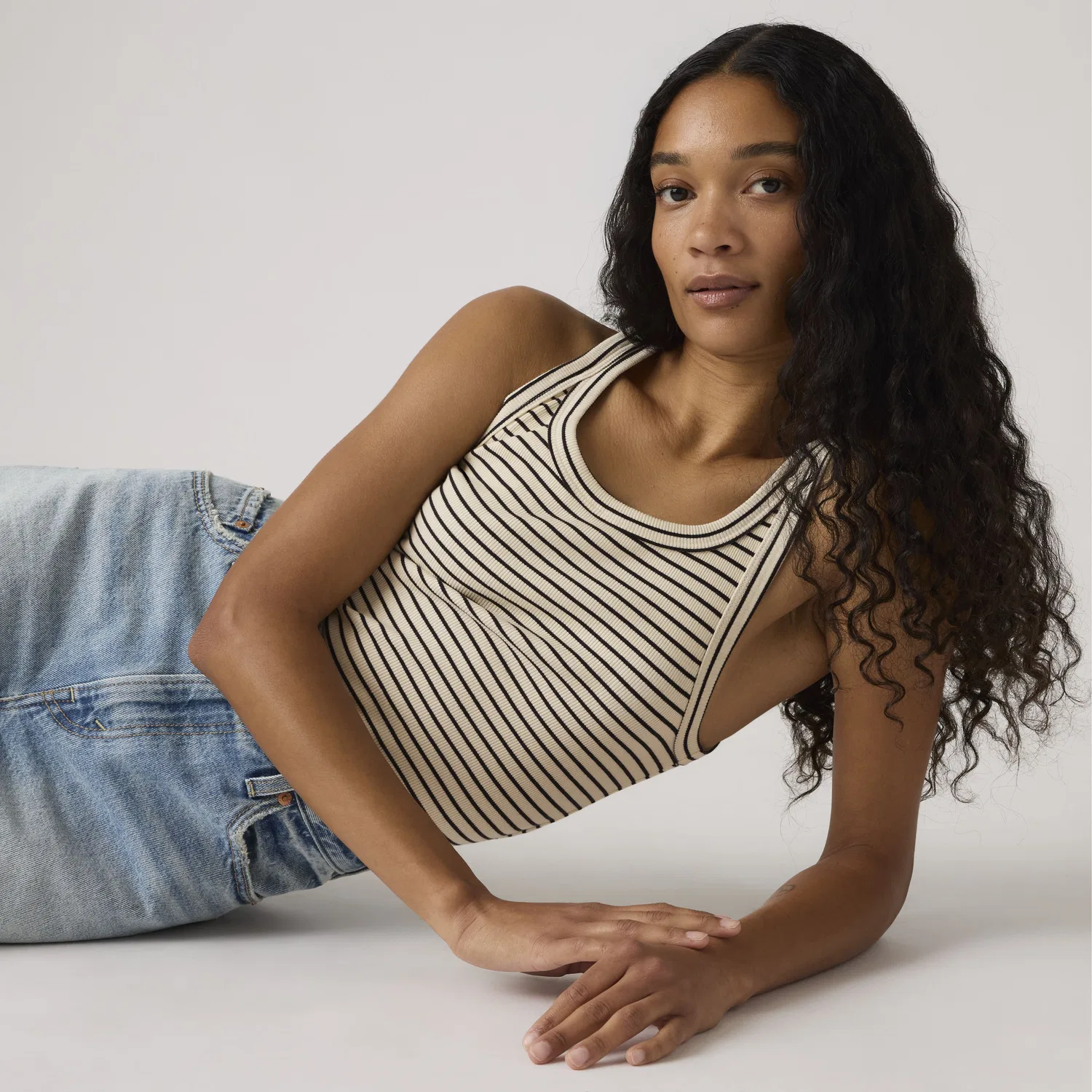 Базовая ребристая майка Levi's, White
