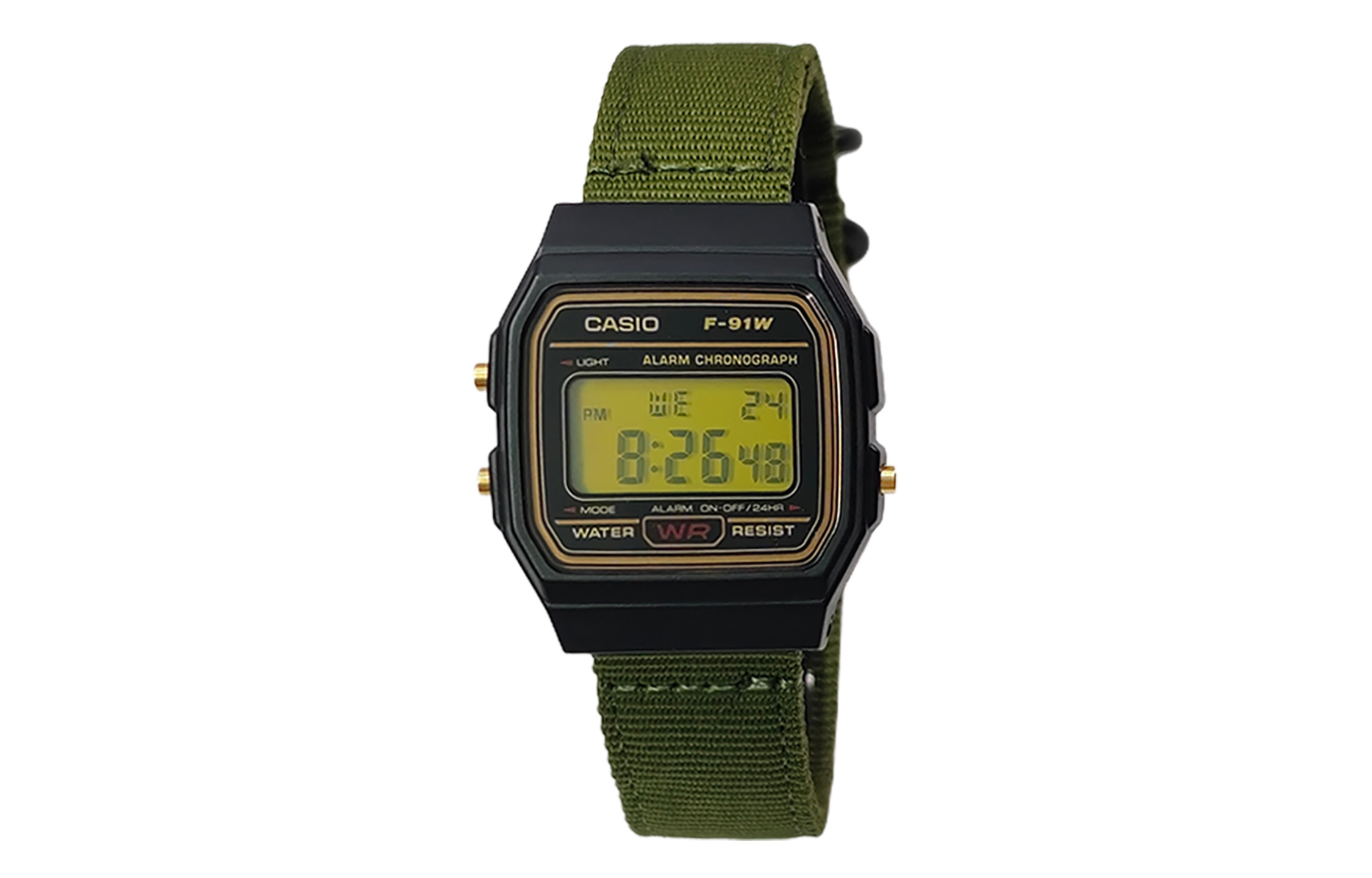 

CASIO Мужские часы Retrofit Series с кварцевым механизмом и нейлоновым ремешком, черный циферблат