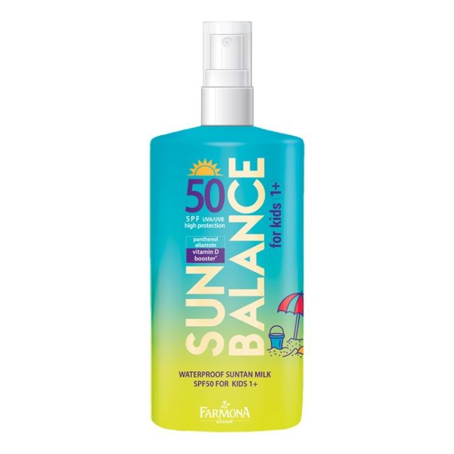 

Для детей1+ spf50 водостойкий лосьон для загара Sun Balance, 150 мл